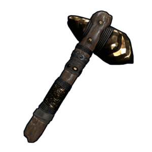Gold Ore Stone Hatchet
