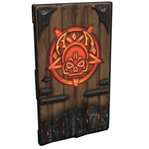 El Diablo Porte en bois