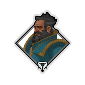 Glitter Crownfall Sticker - Kunkka